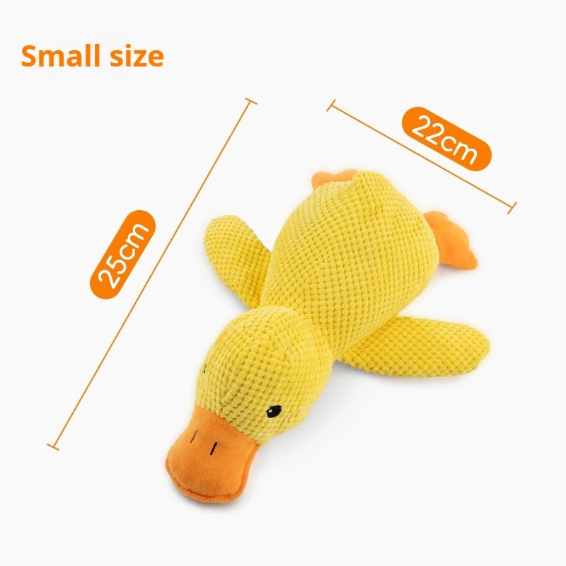 SnuggleQuack Pluche Hondenspeelgoed – Zachte Knuffeleend - Duke & Scoop