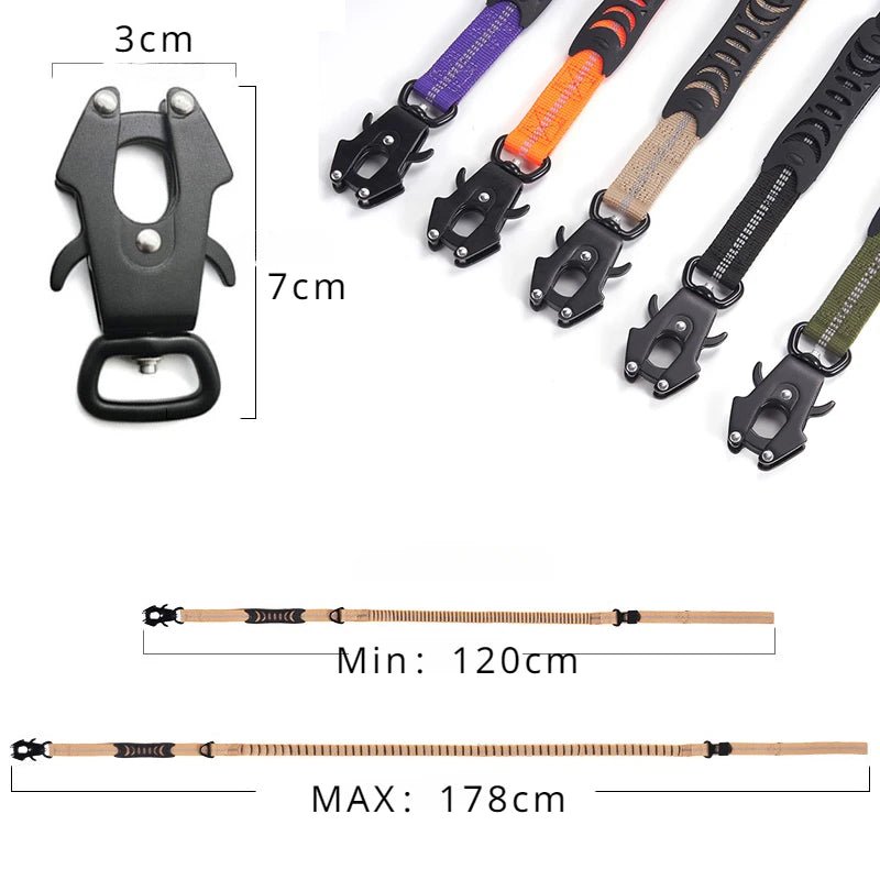 TactiPaw Bungee Hondenriem – Sterke Autogordelbevestiging - Duke & Scoop