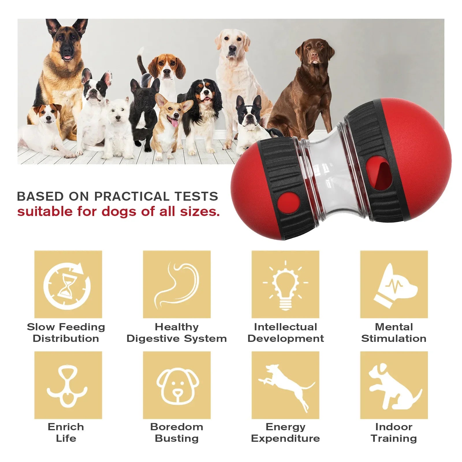 Trechterbal – Slow Feeder Puzzelbal - Duke & Scoop