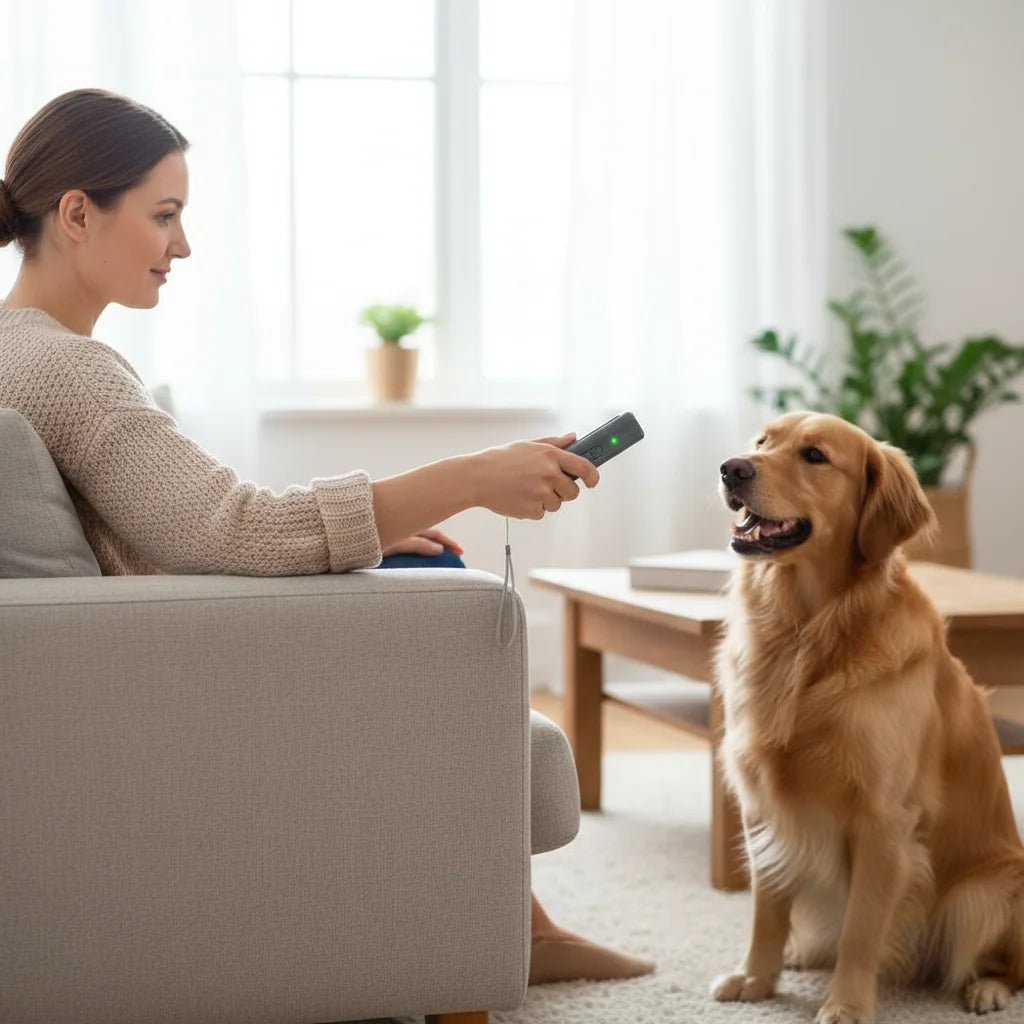 Ultrasone Hondenafschrikker – Zwart – LED - indicator – USB oplaadbaar – Hondentrainer – Anti - blaf apparaat - Duke & Scoop