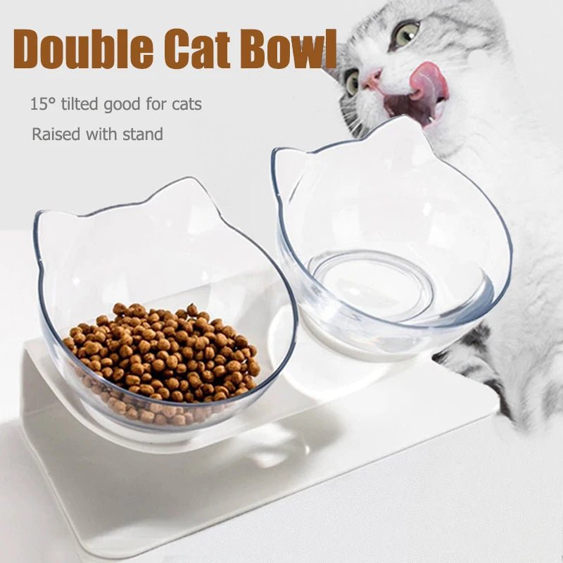 Verhoogde Dubbele Kattenvoerbak met Standaard - Duke & Scoop