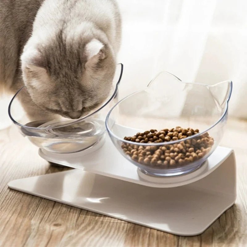 Verhoogde Dubbele Kattenvoerbak met Standaard - Duke & Scoop