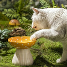 Verhoogde Keramische Kattenvoerbak - Paddenstoelvorm - Duke & Scoop