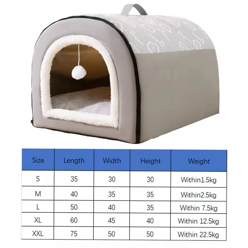 Warm Kattenhuis & Kattenmand – Zacht, Afneembaar & Antislip Huisdierbed - Duke & Scoop