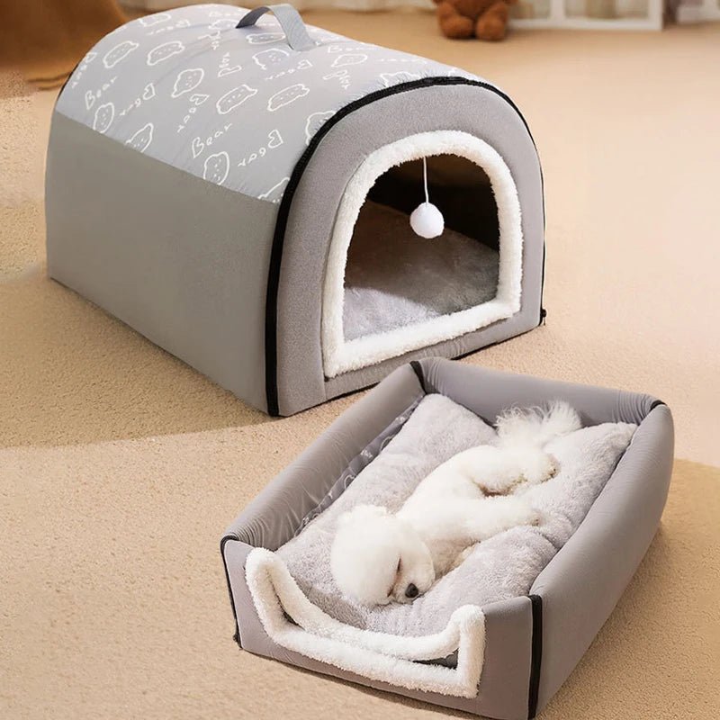 Warm Kattenhuis & Kattenmand – Zacht, Afneembaar & Antislip Huisdierbed - Duke & Scoop