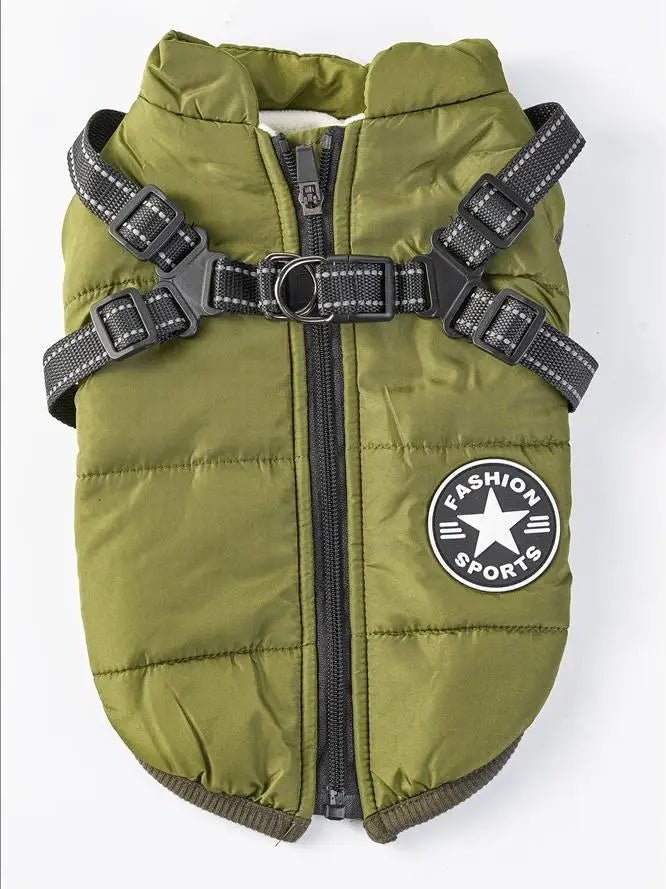 Warme Winterjas voor Honden met Ingebouwd Harnas - Duke & Scoop