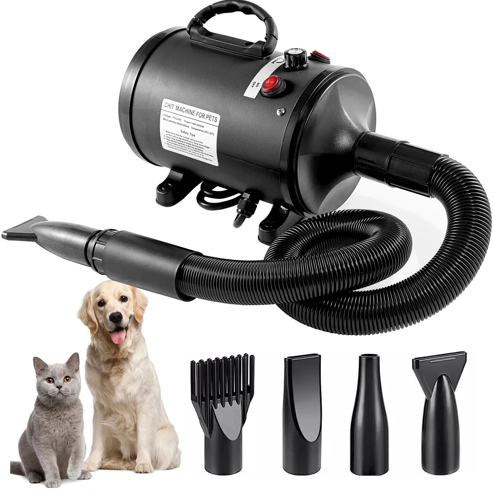 Waterblazer Honden – Krachtige Honden Föhn met Regelbare Temperatuur - Duke & Scoop