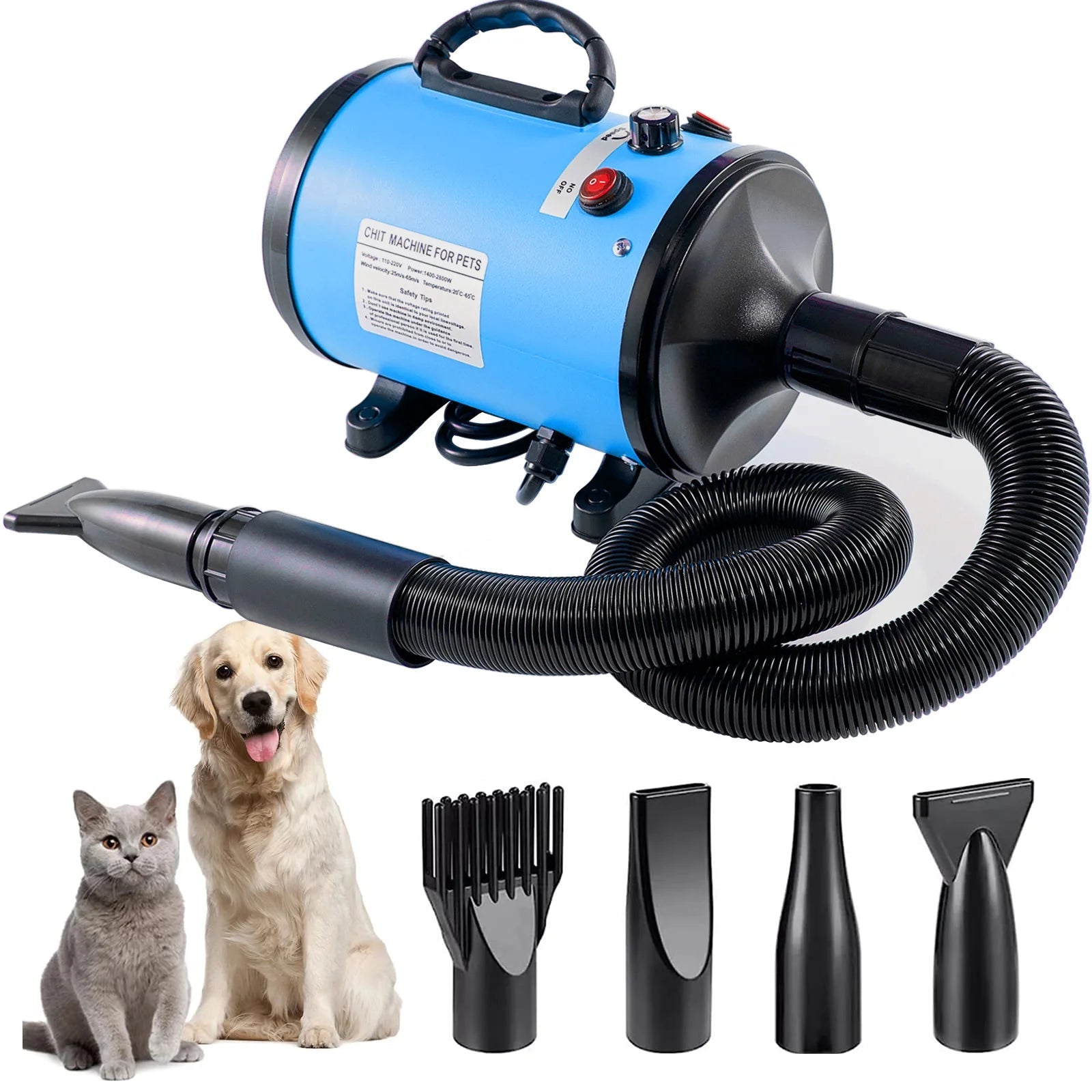 Waterblazer Honden – Krachtige Honden Föhn met Regelbare Temperatuur - Duke & Scoop