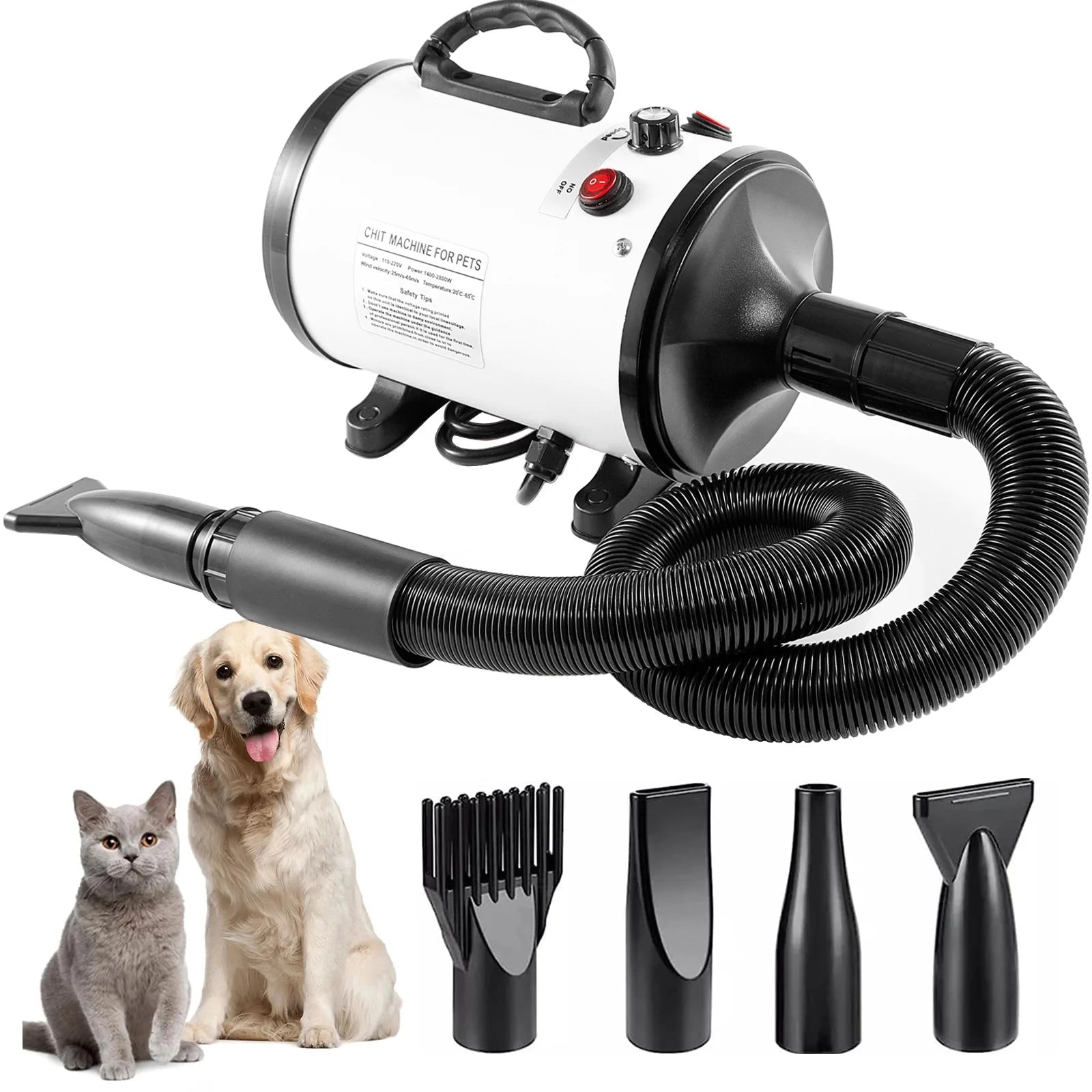 Waterblazer Honden – Krachtige Honden Föhn met Regelbare Temperatuur - Duke & Scoop