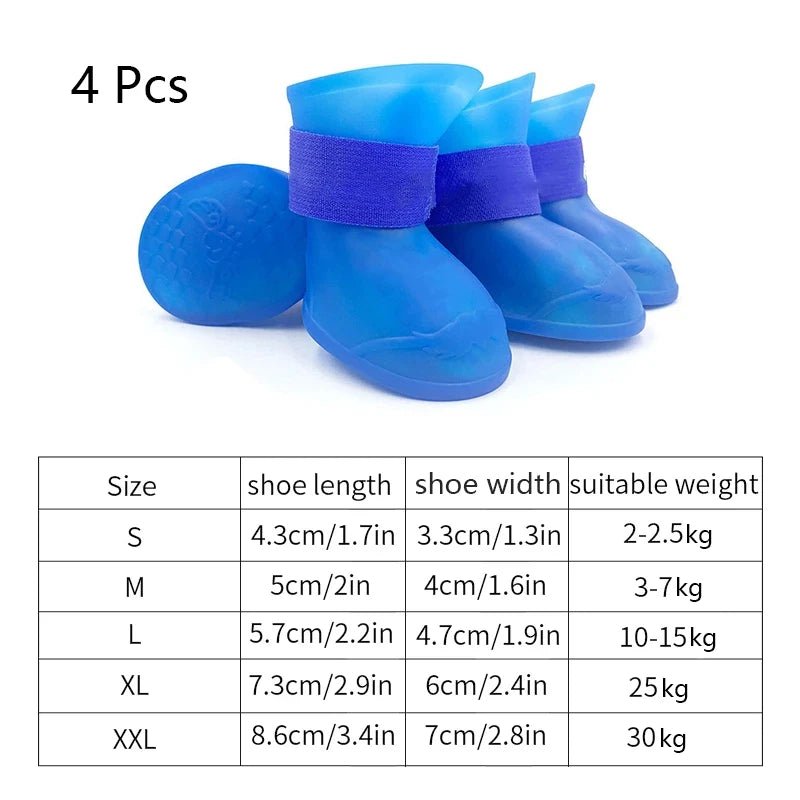 Waterdichte Huisdier Regenschoenen - Set van 4 - Duke & Scoop