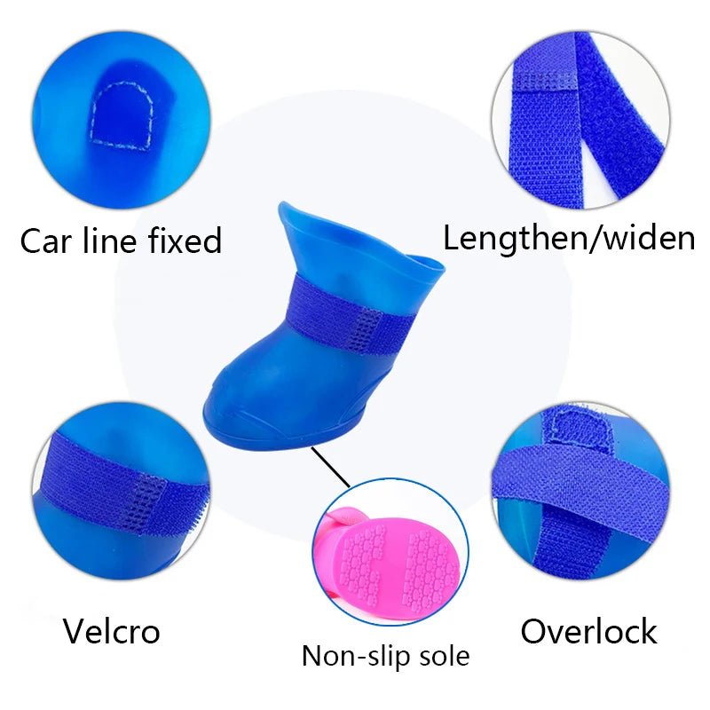 Waterdichte Huisdier Regenschoenen - Set van 4 - Duke & Scoop