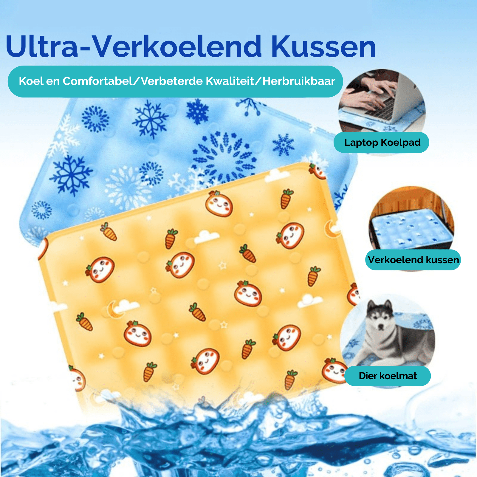Zomer Koelmat – Verkoelende Slaapmat voor Hond & Kat - Duke & Scoop