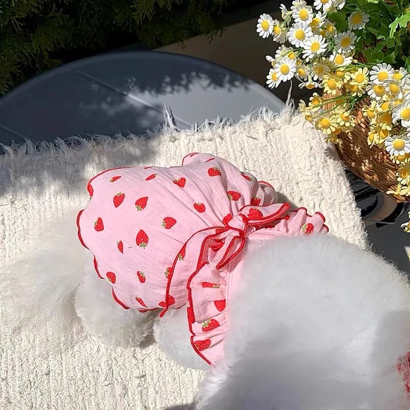 Zomerjurkje met Aardbeienprint voor Honden en Katten - Duke & Scoop