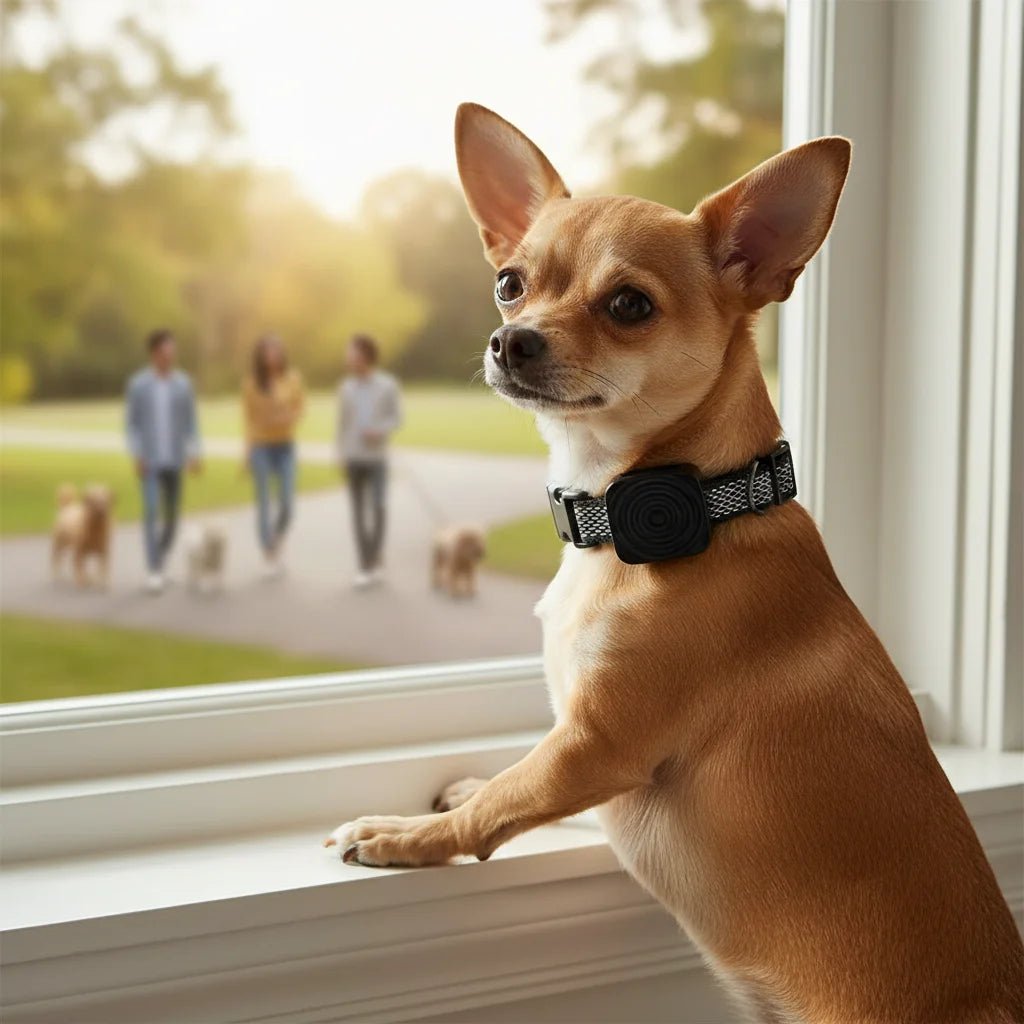 Zwarte Hondentrainingshalsband – Ultrasoon, Waterdicht en Oplaadbaar - Blafband Hond - Duke & Scoop